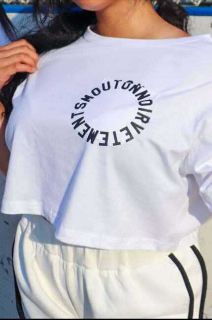 mouton noir pocket crop tops